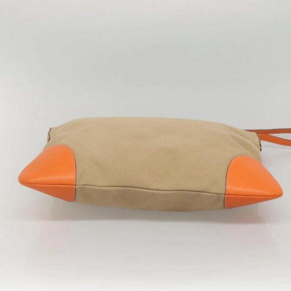 PRADA Tote Bag Canvas Beige Silver Auth 117799 - Picture 8 of 16